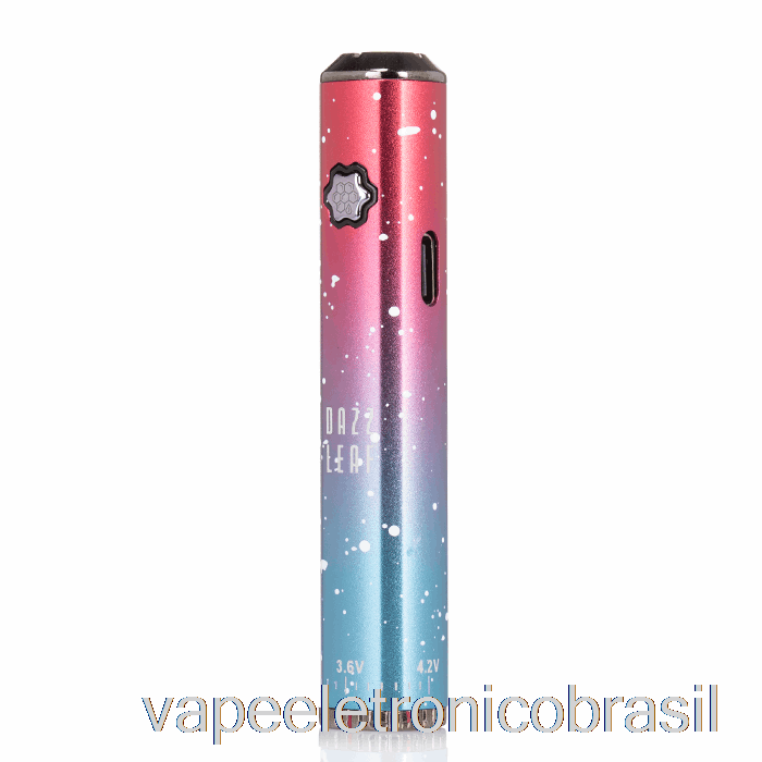Vape Eletrônico Dazzleaf Squarii Bottom Twist 510 Bateria Coral Rosa/azul Splatter
